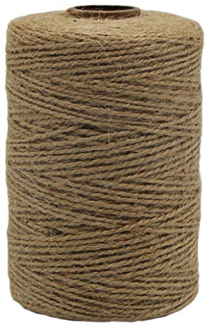 200m Natur Juteschnur 1MM dick 2-lagig Jute Seil Deko Kordel Hanfseil Bastelschnur Bindefaden f.DIY Kunst Handwerk,Floristik Bündel, Weihnachten Geschenk Dekoration Verpackung,Gartenarbeite (1mm)