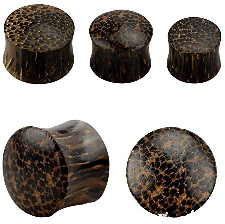 Plugs Palmen Holz Double Flared 2er Set Piercing Ohrdehner Ohrplug