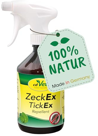 cdVet ZeckEx Zeckenabwehr-Spray 500 ml - Sofortschutz mit Langzeitwirkung für Mensch und Tier, natürliches Zeckenmittel ohne synthetische Zusatzstoffe, dermatologisch getestet