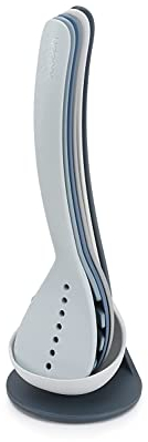 Joseph Joseph Nest 5 piece Utensils set with magnetic storage stand, compact kitchen organisation, dishwasher safe - Blue