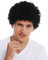 WIG ME UP - MMAM-9M-K01 Perücke Damen Herren Karneval kurzer dichter Afro Krause Locken schwarz