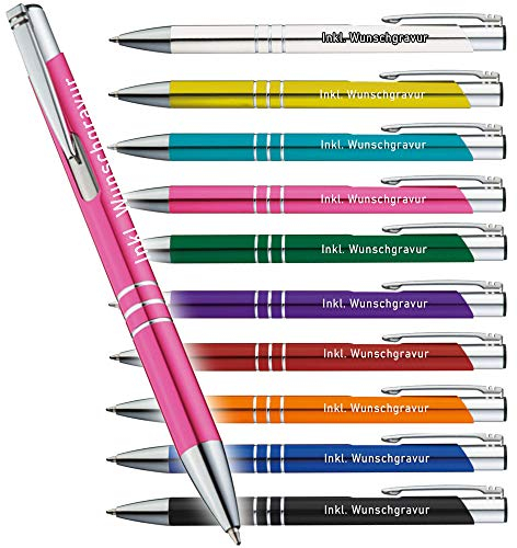 Your Gravur - Kugelschreiber mit Gravur | Scotty - personalisierter Stift - Werbekugelschreiber mit Wunschtext & Logo - 1-2 Tage Lieferzeit - Anzahl: 25