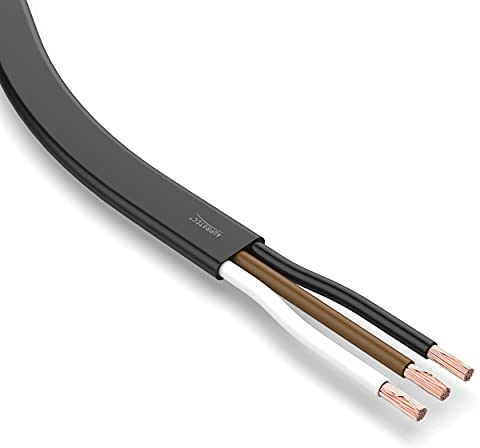 AUPROTEC KFZ Kabel 3x1,0 mm² 20m flach FLRYY I Flachkabel Fahrzeugkabel/Fahrzeugleitung Verschiedene Anwendungen I 3 poliges Kabel für Anhänger geeignet