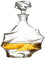 Dekanter aus Glas mit luftdichtem geometrischem Stopper – Whiskey-Dekanter für Wein, Bourbon, Brandy, Likör, Saft, Wasser, Mundwasser, italienisches bleifreies Glas (750 ml/Wolke)