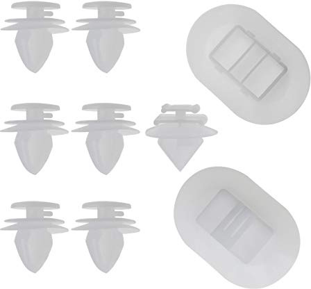 OTOTEC Auto Seitenschweller Befestigungsclips Kit Auto Verkleidung Verkleidung Kunststoff Halterungen Befestigungen 1610186180 Weiß 9 Stück