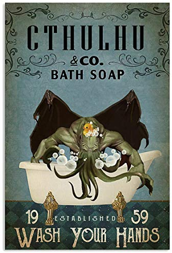 TNND Bath Soap Company Cthulhu Poster, Kunstdruck, Dekoration, Wanddekoration, Metallschild, Poster, 20,3 x 30,5 cm