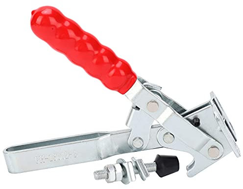Agatige Abrazadera De Palanca Horizontal, GH-13002-B Toggle Clamp, Herramienta De Mano Con Pestillo Antideslizante Con Mango De Goma, Abrazadera Con Pestillo Vertical Para Trabajar La Madera