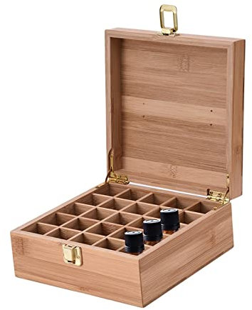 Etui für ätherische Öle - Aufbewahrungskoffer aus | Organizer für ätherische Öle | Öletui-Halter aus | Pflanzentherapie Aufbewahrungsbox für ätherisches Öl?25 Steckplätze?
