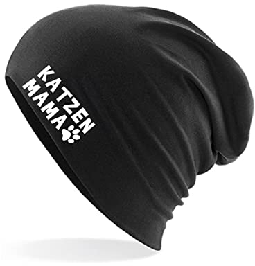 Huuraa Beanie Katzenmama Tapse Geschenk Black Katzenmama Präsent