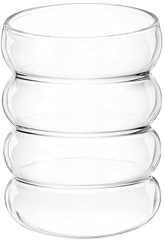 Happyyami Vintage Cocktailglas Trinkgläser Klarer Glas Tasse Kreative Milchshake- Glaswaren Wiederverwendbare Kaffee Tasse Milch Tasse