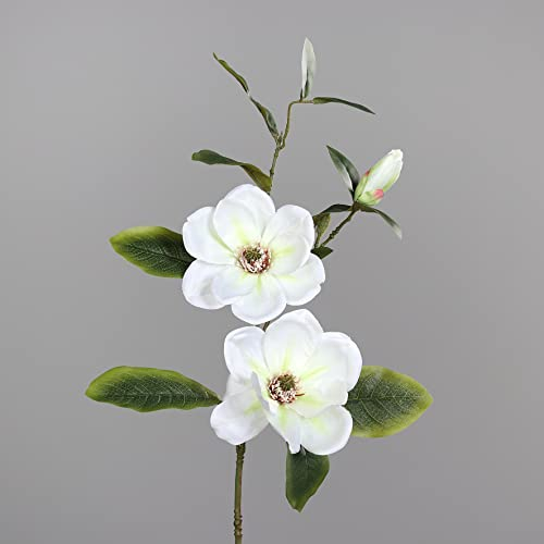 Seidenblumen Roß Magnolienzweig 82cm weiß DP Kunstblumen künstliche Blumen Magnolie Magnolia