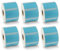 BETCKEY - 6 Rollen Blau Mehrzwecketiketten Kompatibel mit DYMO 11354(S0722540), 57mm x 32mm, 6000 Farbige Etiketten für LabelWriter 450, 4XL NICHT passend 550 oder 5XL