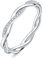 JewelryPalace Infinity Seil Verdrehter Zirkonia Band Ring Damen, Unendlichkeit Hochzeitsringe Damenring Silber 925 Trauringe Eheringe für Frauen, Vorsteckring Stapelring Ring Bandring Schmal 51