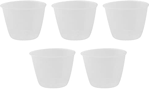 JCBIZ Lot de 5 tasses à mesurer en plastique transparent 180 ml pour aliments secs et liquides