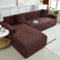 WULTNICEW Sofa Überzug Sofaschoner Sofabezug 3 Sitzer, Sofa Bezug Stretch Sofa Cover Überwurf Universal Couch überzug, Ecksofa für L Form Erfordert Zwei Couchbezug(3SITZER, Dunkelbraun)