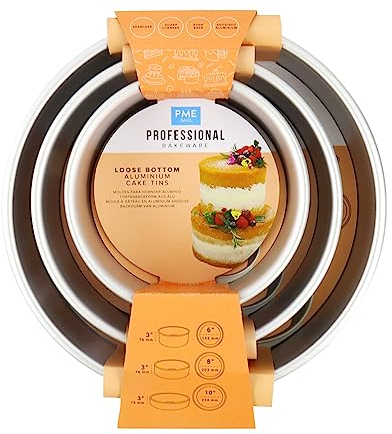 PME Lockerer Boden Runder Kuchenformensatz mit 3-76mm tiefen Formen