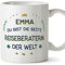 Mugffins Tassen Personalisierten für REISEBERATERIN Frau - Auf Deutsch - Beste der Welt - 11 oz / 330 ml - Individuell Anpassbar Geschenk Mitarbeiter
