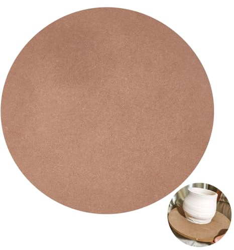 BENECREAT 30 cm Chauve-Souris Ronde à Poterie, Feuille de Panneaux de Fibres de Densité Moyenne (MDF), Planche de Séchage d'argile en Céramique, Chauve-Souris à Lancer d'argile, Épaisseur: 9mm