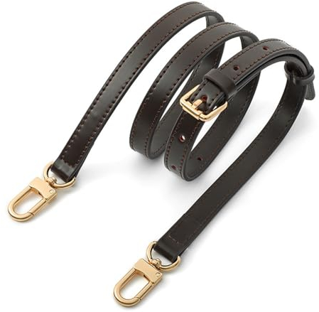 Vmokki Schulterriemen für Taschen Leder Schultergurt Taschengurt Ersatzgurt Verstellbar Universal 100-120CM (Dunkelbraun, Breite 1,5cm)