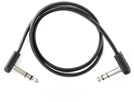Fame Patchkabel Stereo 60 cm, Basic Standard, Schwarz, PVC-Ummantelung, Sauerstofffreies Kupfer, Kreuzflechtschirm