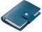 A8 Leder Pocket Notebook - Mini Rindsleder Tagebuch mit Punkt- und Rasterseiten, nachfüllbares Loseblatt-Notizbuch, glatte Textur für Journaling, Planung, Skizzieren, Reisen (blau)