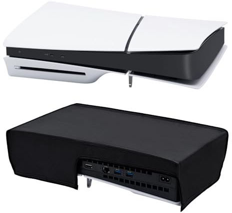 Wigearss Housse Anti-Poussière Housse de Protection Anti-Rayures Étanche pour PS5 Slim(Pas pour PS5/PS5 Pro)
