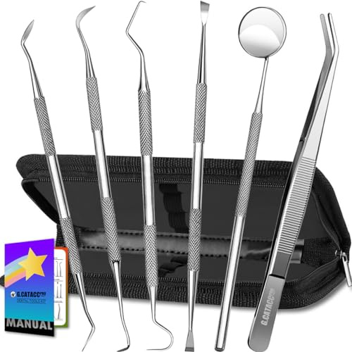 G.CATACC Dental Pick Tools, Plaque Tartar Remover for Teeth Cleaning Kit