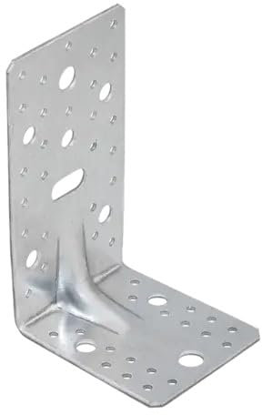 10 Stück Winkelverbinder - Winkel Metall - Stahlwinkel verzinkt - Winkel Weiss - Bauwinkel - Sturmwinkel - Winkelblech Montagewinkel Eisenwinkel - Winkelverbinder (172x105x90x3,0)
