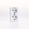 Finezza Presa Da Parete a 2 Vie | Doppia Con Contatto Protetto AP 250V/16A | Protezione Dell'inserto Schutter per Interno, Bianco