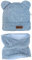 CiuchCiuch Set Mütze und Schal mit Futter für Babys - Mütze für Mädchen – Jungen – Kinder – Schal – Für Spaziergänge – Für Herbst und Frühling - Blau 44-46