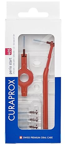 Curaprox CPS 405 Perio-Set Mit CPS 405 + UHS 409 Und UHS 470, Pink | Interdentalbürsten-Set, Für Größere Lücken & Zahnfleischpflege, 5 Bürsten & Doppelhalter, Swiss Made