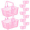 Abaodam 10 STK Puppenhaus Einkaufskorb Puppenhaus-Spielzeug-einkaufskorb Kleiner Einkaufskorb Aufbewahrungskörbe Aus Kunststoff Einkaufen Korb Aus Kunststoff Plastik Lebensmittel Rosa