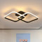 Osairous Plafon LED Techo Salon 42W 4725LM, Lamparas de Techo Negra Cuadrado Moderno 64cm, Luz de Techo Dormitorio de Acrílico para Cocina, Comedor, Estudio, Luz Blanca Cálida 3000K