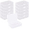 Mualady 10Pcs Small Containers with Lids, Bead Organiser Plastic Storage Boxes, Clear Bead Containers, Rectangular Mini Jewellery Organiser Box, for Beads & Jewellery & Pills (8.5 * 6 * 2cm)