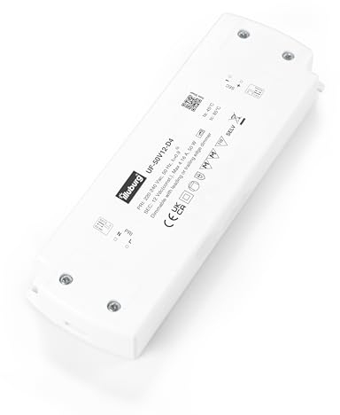 illuburg LED Trafo 12V Dimmbar Triac Flach 20W - 50W für LED Strip Lampe LED Netzteil Treiber Transformator Vorschaltgerät Driver