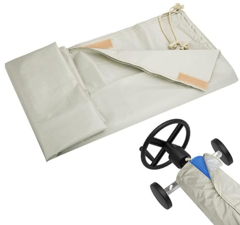 HpLive Cubierta enrollable para piscina, tejido Oxford 190T, impermeable, cubierta protectora para lonas de piscina, de enrollado (610 x 96 cm)