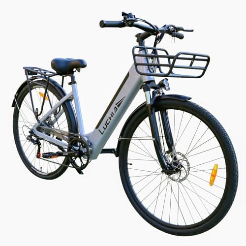 ZIMONDA Ebike Herren Damen Drehmomentsensor Elektrofahrräder 27.5 Zoll Mit 250W Motor & 36V City|Mountain E Fahrräder Professionelles 6-Gang-Getriebe bis zu100KM (Silbrig)