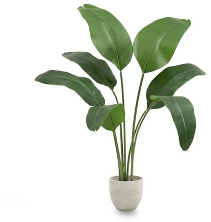 Maia Shop | Oiseau du Paradis Plante | Plante Artificielle interiur | Plante Artificielle | Mesures: 120 x 90 cm | Fausse Plante | Strelitzia | Decoration Maison