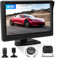 Hodozzy Kit Telecamera Retromarcia per Auto Monitor 5 Pollici Telecamera Posteriore Visione Notturna Impermeabile Telecamera di Backup schermo HD Retrocamera con Cavi 12V 24V per Auto, Camion, Camper