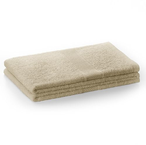 DecoKing Handtuch 50x100 cm beige Baumwolle Bambus Viskose saugfähig antibakteriell Bamboo Bamby Cappuccino