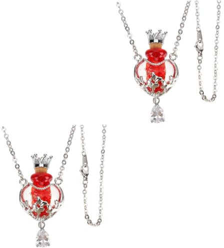 SOIMISS 2pcs Unique Women Necklace Bottle Pendant Necklace Aromatherapy for Women Simple Design