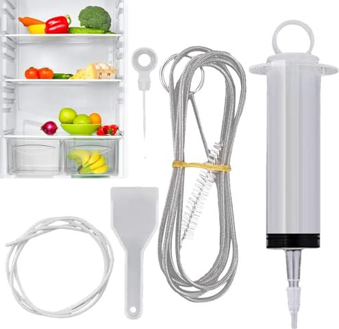Fridge Drain Hole Cleaning Tool - 5pcs Fridge Dredger And Cleaning Set, Fridge Cleaner For Refrigerator Drain Hole Clog, Reusable Refrigerator Drain Dredging Tool Kit For Refrigerator Cleaning