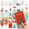 Weihnachtskarten Set 36 - Premium Weihnachtskarten mit Umschlag Set – Kleine Weihnachtskarten Klappkarten A6 – Karten Weihnachten Grußkarten mit hellen und lustigen Designs, Postkarten für Weihnachten