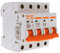 MeanWell Disjoncteur triphasé, Disjoncteur magnétothermique Courbure C, 4P 6kA, 4 modules DIN, Miniatures Circuit Breaker, MCB 4P C20 20A