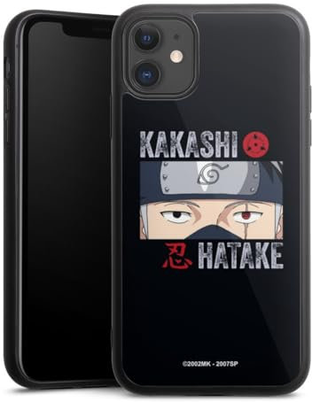 Gallery Case kompatibel mit Apple iPhone 11 Handyhülle 9H Gehärtetes Glas Rückseite Hülle Kakashi Hatake Offizielles Lizenzprodukt Naruto Shippuden