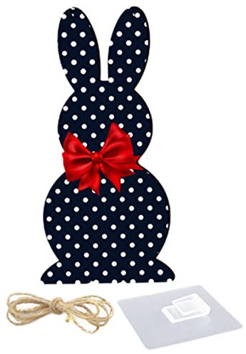 Ciieeo 1 Satz Auflistung Der Ostereier Plüschtiere Sunny-Bunnys- Ammer Fröhliches Osterzeichen Beflockter Osterhase Figuren Futterspender Osterhasen- Kaninchen Tür Heu Linde