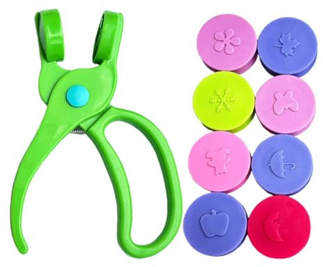 Prägungswerkzeug für Kinder - 8x Creative Prägegeräte | Papierspeise für Scrapbooking, Basteln & diys -Projekte | Kinderpark -Präge -Kit | Fun & Easy Paper Puncher für Kunst, Logos & Deco