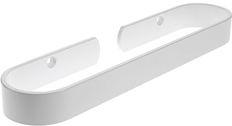 POPETPOP Barre Porte-Serviettes en Alliage D'aluminium 30cm Porte-Serviettes Mural Blanc pour Salle De Bain Cuisine Support Simple Et Pratique