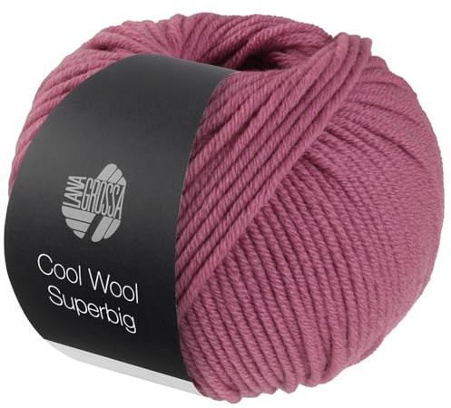 LANA GROSSA Meilenweit Superbig | Pure extrafeine Merinowolle, waschmaschinenfest und filzfrei | Handstrickgarn aus 100% Schurwolle (extrafine) | 50g Wolle zum Stricken% Häkeln | 80m Garn FB 3