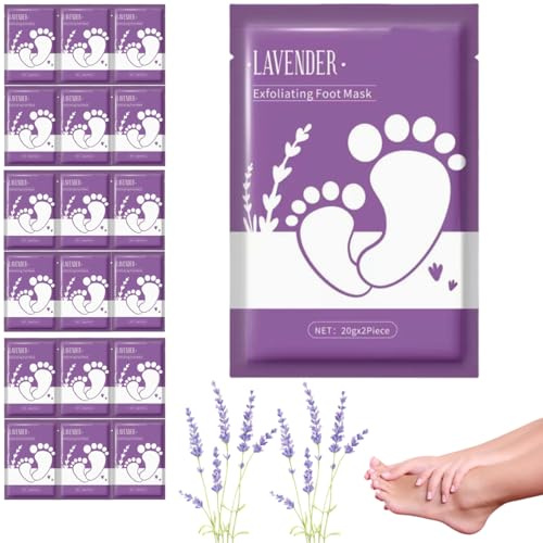 Foot Peel Mask & Exfoliating Socks - Hydrates Dry Cracked Feet, Removes Dead Skin and Calluses for Men and Women - Professional Foot Care (18PCS)